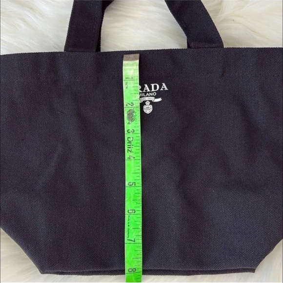 Prada Black Soft Canvas Cosmetics Bag Beauty Handle Tote VIP Gift NIB - Picture 5 of 10